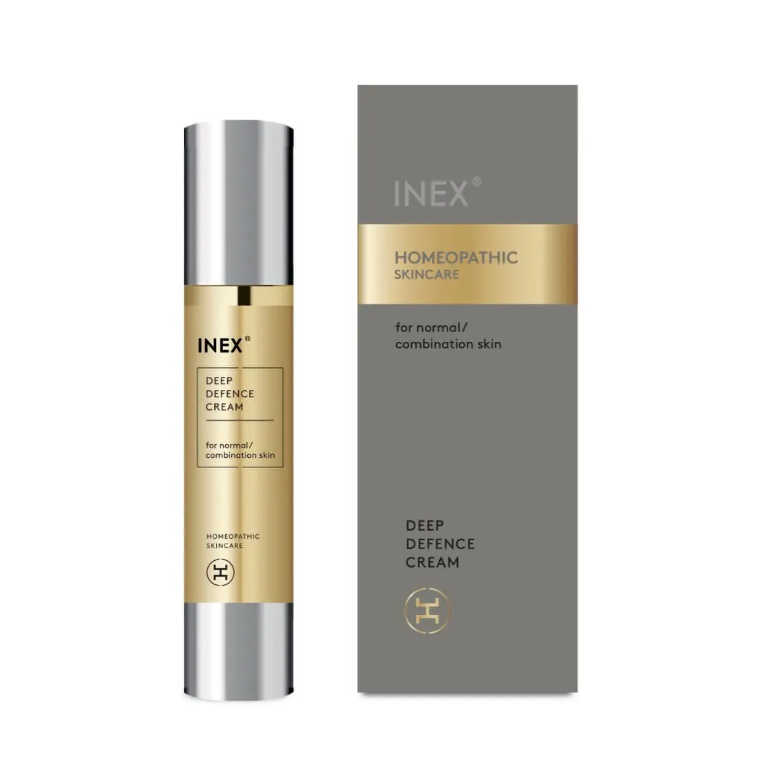 INEX Deep Defence Cream pelēkajā sērijas iepakojumā